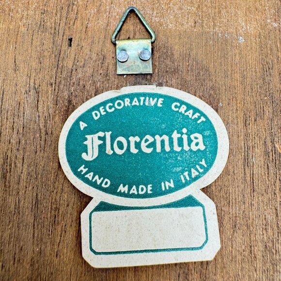 Vintage Florentine Giltwood Plaque Scene Artwork Handmade In Italy - Picture 5 of 12